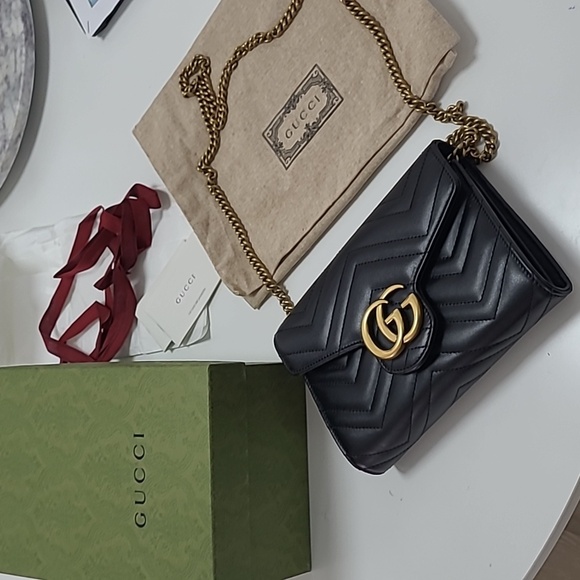 Gucci Handbags - Gucci Marmont Wallet on Chain